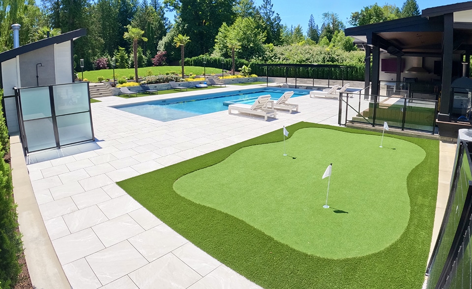 artificial grass turf project